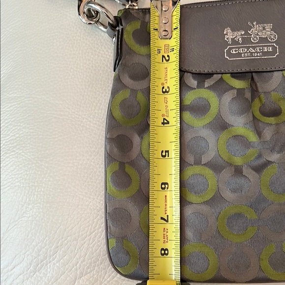 Coach Gray and Green Patterned Crossbody Bag - Picture 9 of 10